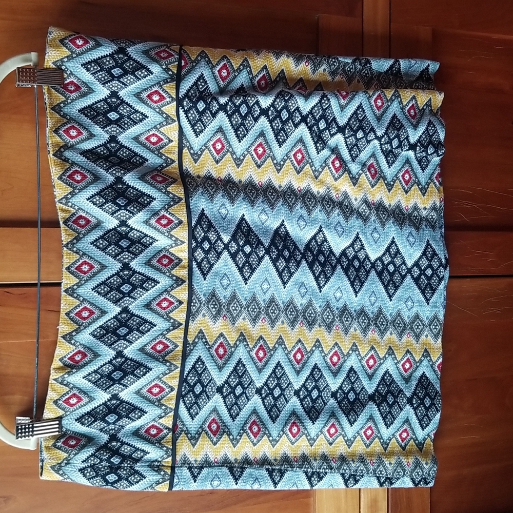 Host pick! Loft colorful cotton skirt, fully lined, pretty drop waist, size 16.
